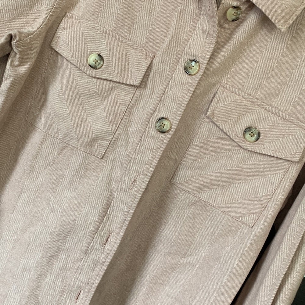 Sanctuary Pink Herringbone Shacket - Picture 8 of 15